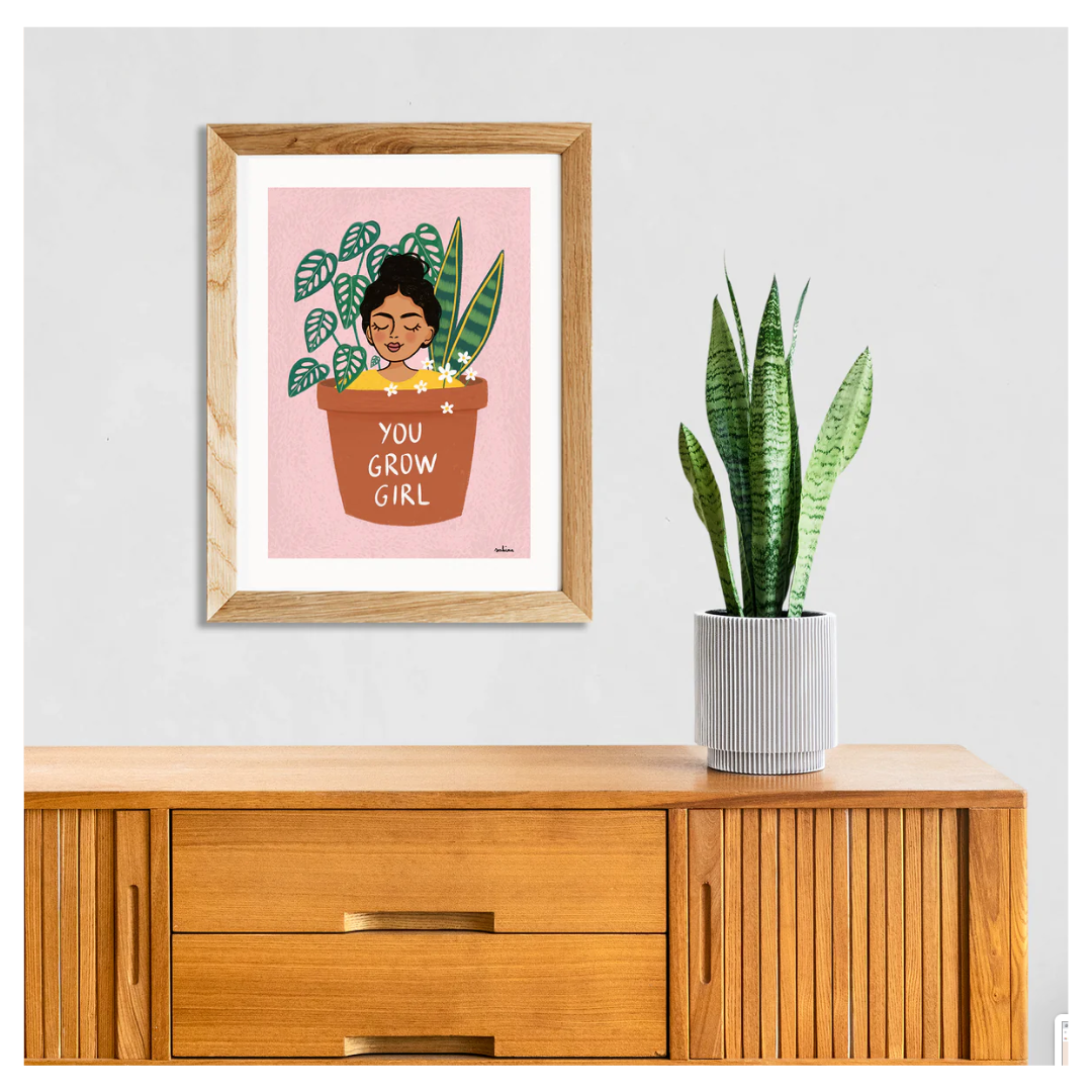 Grow Girl Print Art Print
