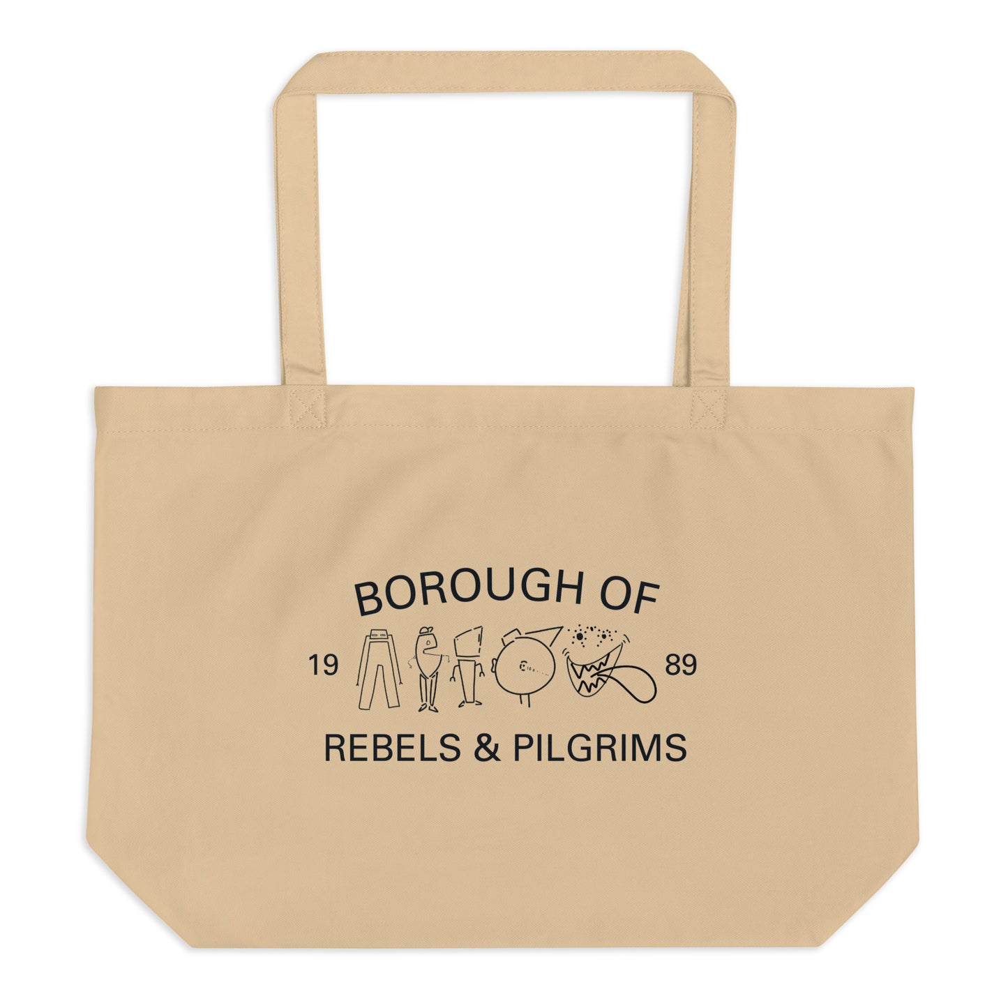 Rebels & Pilgrims & Vowels - Large organic tote bag