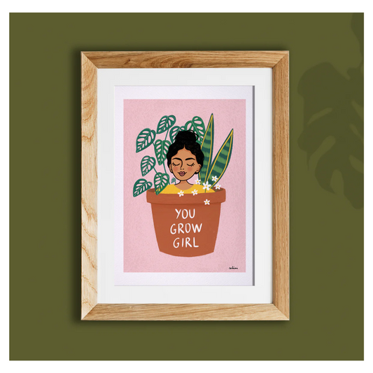 Grow Girl Print Art Print